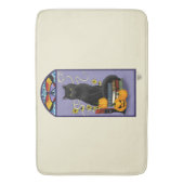 Art Nouveau Black Cat Badmat (Voorkant Verticaal)
