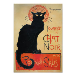  Art Nouveau Black Cat Foto Afdruk
