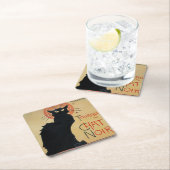  Art Nouveau Black Cat Kartonnen Onderzetters (Insitu)