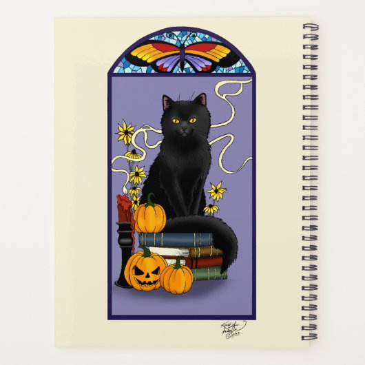 Art Nouveau Black Cat Planner (Achterkant)