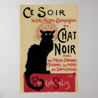  art nouveau black cat poster