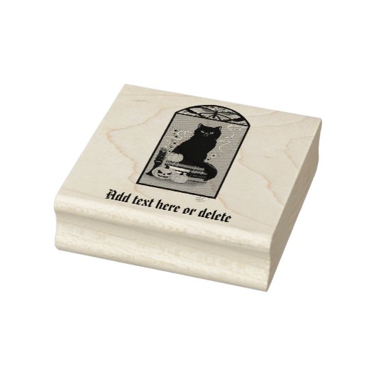Art Nouveau Black Cat Rubberstempel (Stempel)