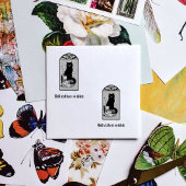 Art Nouveau Black Cat Rubberstempel