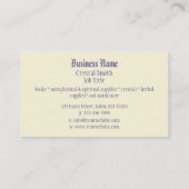 Art Nouveau Black Cat Visitekaartje (Achterkant)