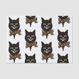 ART NOUVEAU BLACK CAT-weefselpapier Tissuepapier