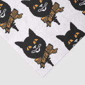 ART NOUVEAU BLACK CAT-weefselpapier Tissuepapier (Detail)
