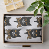 ART NOUVEAU BLACK CAT-weefselpapier Tissuepapier (Geschenk)