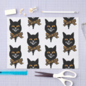 ART NOUVEAU BLACK CAT-weefselpapier Tissuepapier (Craft)