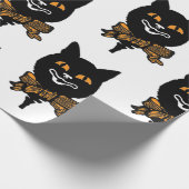 ART NOUVEAU BLACK CAT Wrapping Paper HALLOEEN Cadeaupapier (Hoek)
