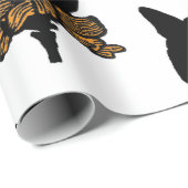 ART NOUVEAU BLACK CAT Wrapping Paper HALLOEEN Cadeaupapier (Rol Hoek)