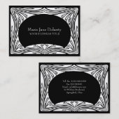 Art Nouveau Black en White Professional Visitekaartje (Voorkant / Achterkant)
