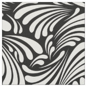 Art Nouveau Black en White Stof (Close Up)