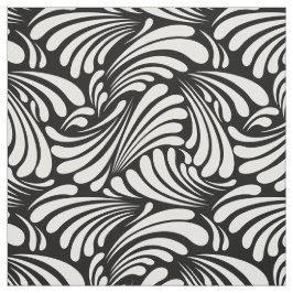 Art Nouveau Black en White Stof