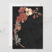  Art Nouveau Black Floral Vrijgezellenfeest Kaart (Achterkant)
