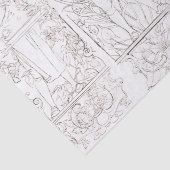 Art Nouveau Black White Koks Boys Decoupage Tissuepapier (Detail)