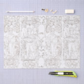 Art Nouveau Black White Koks Boys Decoupage Tissuepapier (Craft)