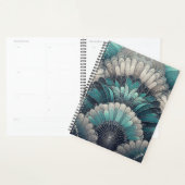 Art Nouveau Blauw en Zilver Fans Planner (Display)