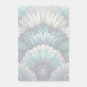 Art Nouveau Blauw en Zilver Fans Post-it® Notes (Voorkant)