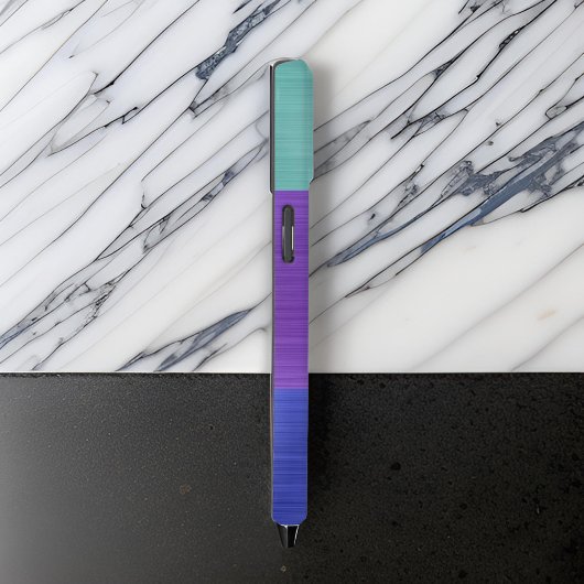 Art Nouveau Blauw Paarse Iris met Monogram Naam Case-Mate iPhone Case