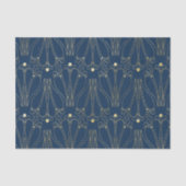 Art Nouveau. Blauw. Tissuepapier (Voorkant)