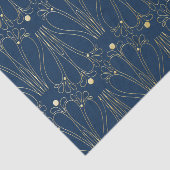 Art Nouveau. Blauw. Tissuepapier (Detail)