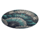  Art Nouveau Blauw Zilver Fans Snijplank (Hoek)