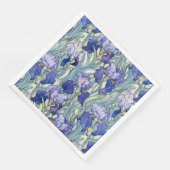 Art Nouveau blauwe iris servetten (Hoek)
