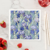 Art Nouveau blauwe iris servetten (Insitu)