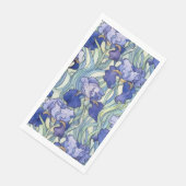 Art Nouveau blauwe iris servetten (Hoek)
