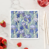 Art Nouveau blauwe iris servetten (Insitu)