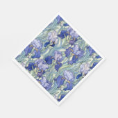 Art Nouveau blauwe iris servetten (Hoek)