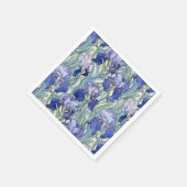 Art Nouveau blauwe iris servetten (Hoek)