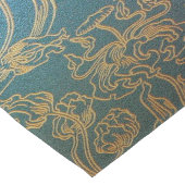 Art Nouveau, blauwgroen en goud, blauwgroen, goud, Lange Tafelloper (Hoek)
