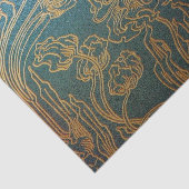 Art Nouveau, blauwgroen en goud, blauwgroen, goud, Tissuepapier (Detail)