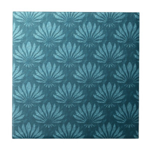 Art Nouveau, Blauwgroen, metaal, kunstdeco, ventil Tegeltje