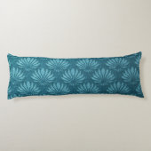 Art Nouveau, Blauwgroen, metallisch, art deco, ven Lichaamskussen (Achterkant)