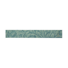 art Nouveau, blauwgroen, William Morris stijl, blo Adreslabel Wikkel