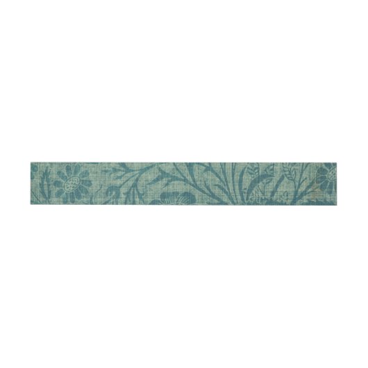 art Nouveau, blauwgroen, William Morris stijl, blo Adreslabel Wikkel (Individueel)