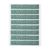 art Nouveau, blauwgroen, William Morris stijl, blo Adreslabel Wikkel (Vel)