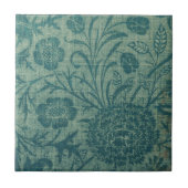art Nouveau, blauwgroen, William Morris stijl, blo Tegeltje (Voorkant)