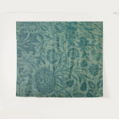 art Nouveau, blauwgroen, William Morris stijl, blo Wandkleed (Voorkant (horizontaal))