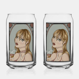 Art nouveau blikvorm glas