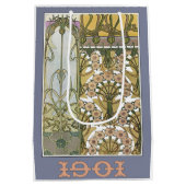 Art nouveau bloem alphonse mucha art 1901 medium cadeauzakje (Achterkant)