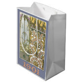 Art nouveau bloem alphonse mucha art 1901 medium cadeauzakje (Achterkant Gekanteld)