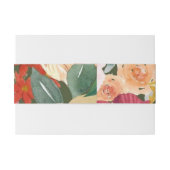 Art Nouveau bloem botanisch Uitnodigingen Wikkel (Achterkant Voorbeeld)