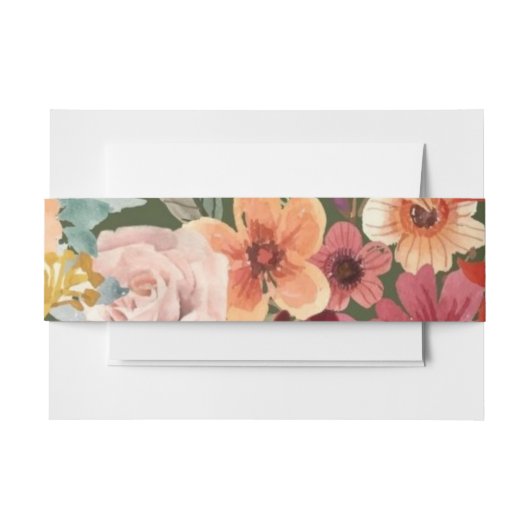 Art Nouveau bloem botanisch Uitnodigingen Wikkel (Voorkant Voorbeeld)