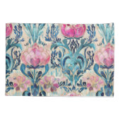 Art Nouveau Bloem Roze Overtrek Kussensloop (Achterkant-Links)