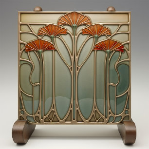 Art Nouveau Bloem [Set 2/4] Tegeltje