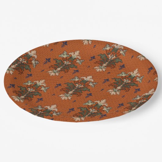 Art Nouveau Bloemen Boeketten Bruiloft Verjaardag Papieren Bordje (Gekanteld)