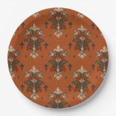 Art Nouveau Bloemen Boeketten Bruiloft Verjaardag Papieren Bordje (Voorkant)